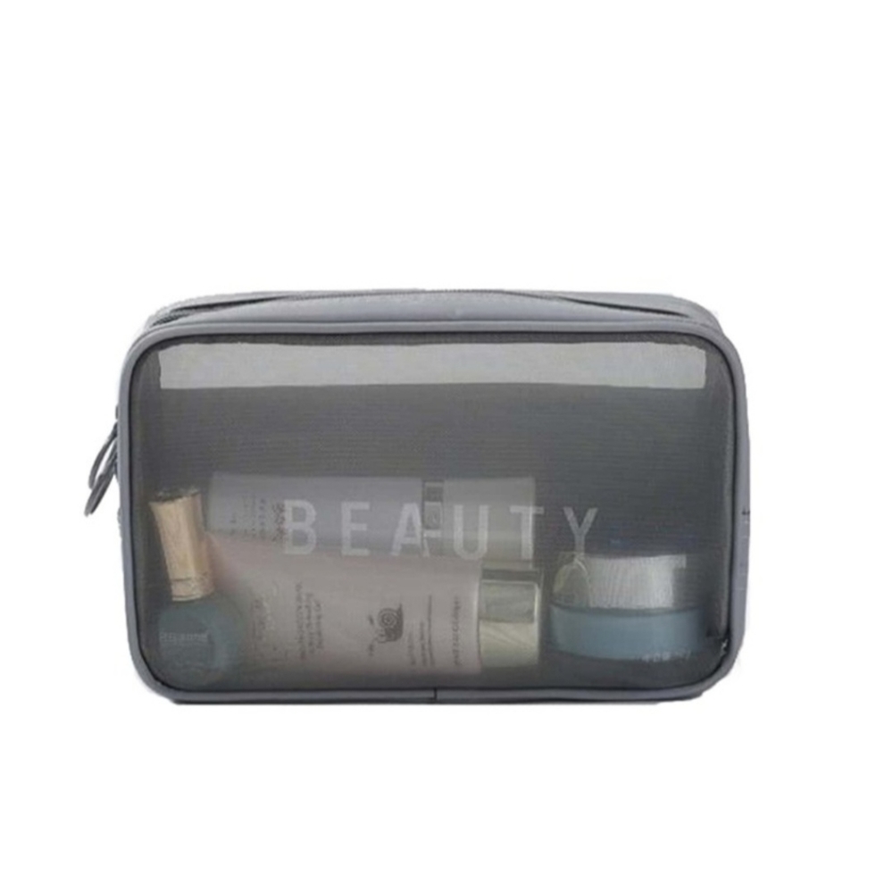 SB Mesh Makeup Bag/Burgandy